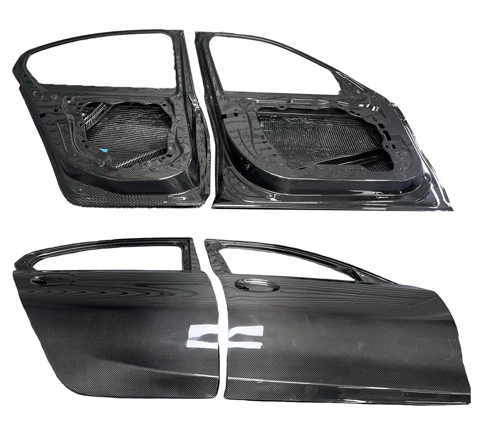 Portes Fibre Carbone BMW G80 M3 4 Pièces - vue de face - Becquet Voiture