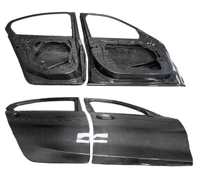 Portes Fibre Carbone BMW G80 M3 4 Pièces - vue de face - Becquet Voiture