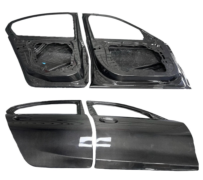 Portes Fibre Carbone BMW G80 M3 4 Pièces - vue de face - Becquet Voiture
