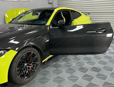 Portes Fibre Carbone BMW G82 M4 2 Pièces - installé sur véhicule - Becquet Voiture