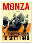 Poster F1 vintage Grand Prix Monza 1949 affiche toile