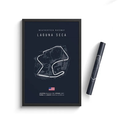 Poster toile circuits F1 fond noir Monaco Spa Le Mans - packshot studio 2 - Becquet Voiture