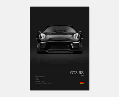 Poster toile Porsche 911 collection - vue arrière 3 - Becquet Voiture