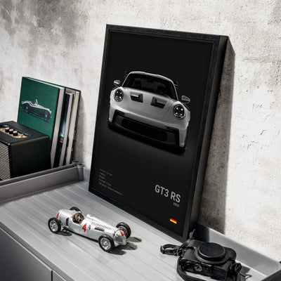 Poster toile Porsche 911 collection - vue de trois-quarts - Becquet Voiture