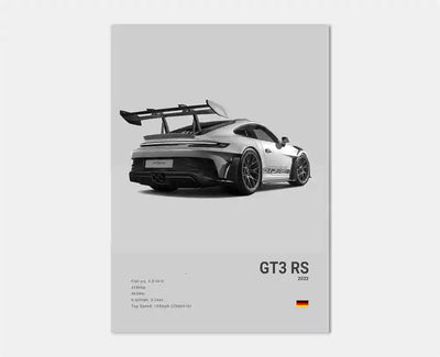 Poster toile Porsche 911 collection - vue rapprochée - Becquet Voiture