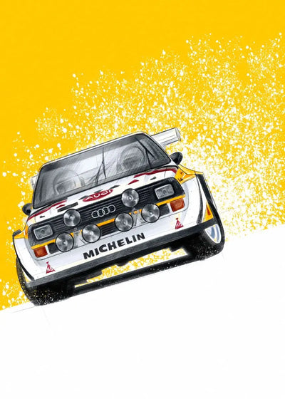 Poster toile vintage F1 24h du Mans Porsche Mazda McLaren - détail du montage 2 - Becquet Voiture
