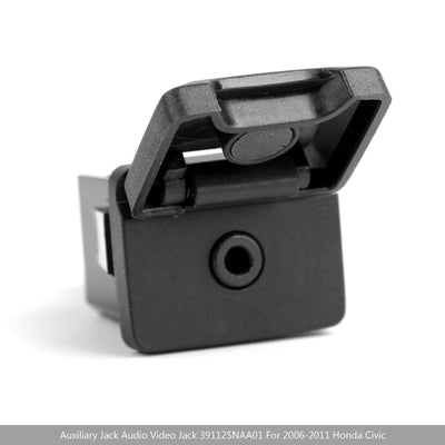 Prise Auxiliaire Audio Vidéo Jack 39112SNAA01 AUX pour Honda Civic 2006-2011 - vue arrière - Becquet Voiture