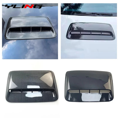 Prise d'Air de Capot Décorative Universelle Aspect Carbone - vue arrière - Becquet Voiture