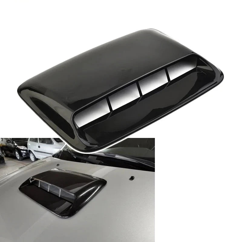 Prise d'Air de Capot Décorative Universelle Aspect Carbone - vue de profil - Becquet Voiture