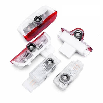 Projecteur LED de logo pour portière Volkswagen compatible Golf Passat - vue de face 2 - Becquet Voiture