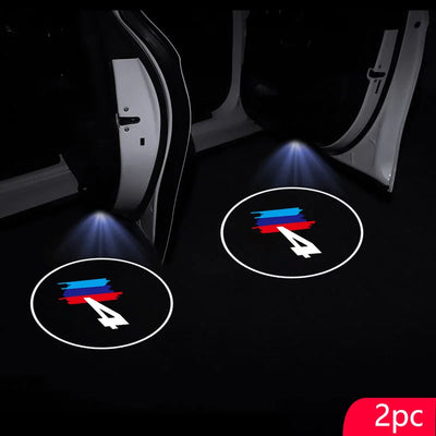 Projecteur LED de Portière Logo BMW (Lot de 2) - en situation - Becquet Voiture
