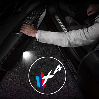 Projecteur LED de Portière Logo BMW (Lot de 2) - vue de trois-quarts - Becquet Voiture