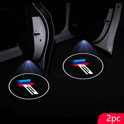 Projecteur LED de Portière Logo BMW (Lot de 2) - vue rapprochée - Becquet Voiture