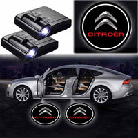 Projecteur LED porte Citroën sans fil, pack 2 pièces - vue de face - Becquet Voiture