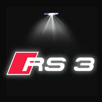 Projecteur LED Porte Logo Audi Éclairage Sol - détail du montage - Becquet Voiture