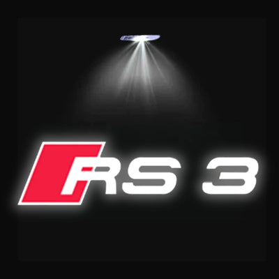 Projecteur LED Porte Logo Audi Éclairage Sol - détail du montage - Becquet Voiture