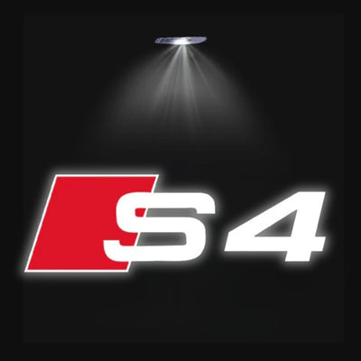 Projecteur LED Porte Logo Audi Éclairage Sol - en situation - Becquet Voiture