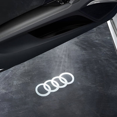 Projecteur LED Porte Logo Audi Éclairage Sol - packshot studio 2 - Becquet Voiture