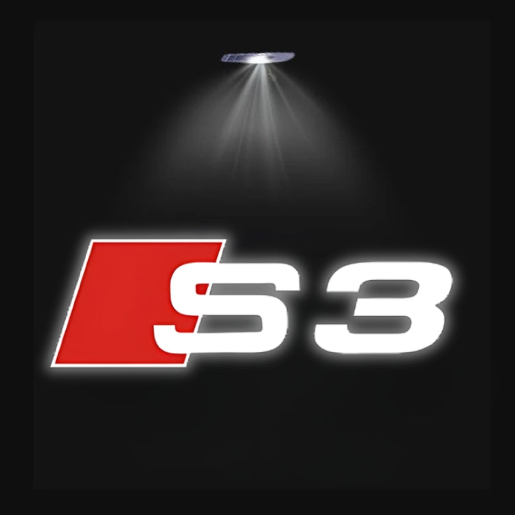 Projecteur LED Porte Logo Audi Éclairage Sol - vue de dessus - Becquet Voiture