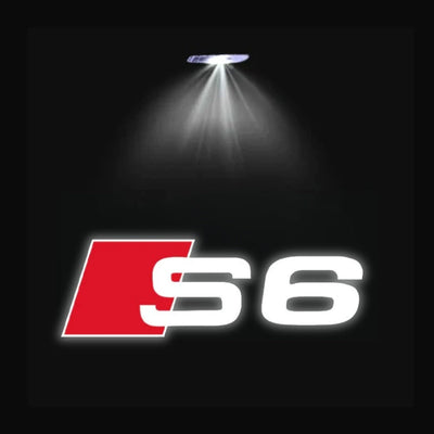 Projecteur LED Porte Logo Audi Éclairage Sol - vue de profil 2 - Becquet Voiture