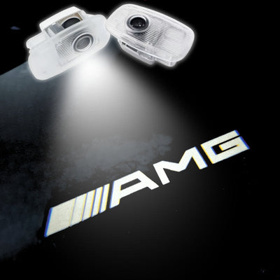 Projecteur LED Porte Logo Mercedes AMG - détail du montage 2 - Becquet Voiture