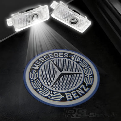 Projecteur LED Porte Logo Mercedes AMG - en situation - Becquet Voiture
