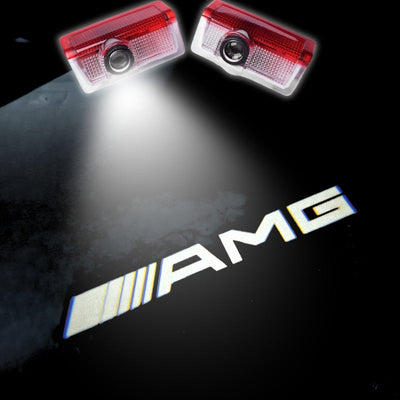 Projecteur LED Porte Logo Mercedes AMG - installé sur véhicule 2 - Becquet Voiture