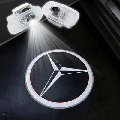 Projecteur LED Porte Logo Mercedes AMG - installé sur véhicule - Becquet Voiture