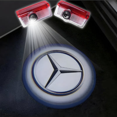 Projecteur LED Porte Logo Mercedes AMG - packshot studio - Becquet Voiture
