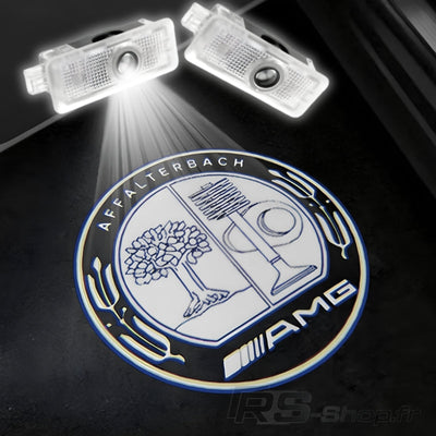 Projecteur LED Porte Logo Mercedes AMG - vue arrière 2 - Becquet Voiture