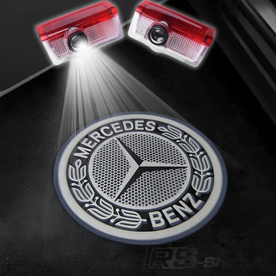 Projecteur LED Porte Logo Mercedes AMG - vue de dessus - Becquet Voiture