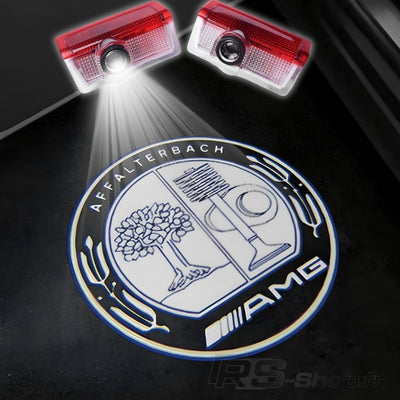 Projecteur LED Porte Logo Mercedes AMG - vue de profil 2 - Becquet Voiture