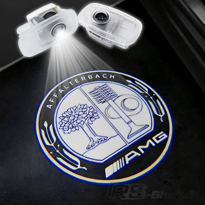 Projecteur LED Porte Logo Mercedes AMG - vue de trois-quarts 2 - Becquet Voiture