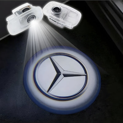 Projecteur LED Porte Logo Mercedes AMG - vue rapprochée - Becquet Voiture