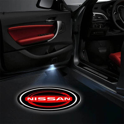 Projecteur LED Porte Sans Fil Nissan - Pack 2 pièces - vue arrière - Becquet Voiture