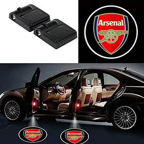 Projecteurs de porte LED Arsenal 2 pièces logo lumineux voiture - packshot studio - Becquet Voiture