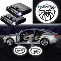 Projecteurs de Porte LED Spiderman Marvel 2 pièces - Logo Projeté - vue de face - Becquet Voiture