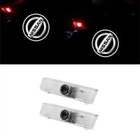 Projecteurs LED de logo pour portières Nissan - Paire universelle - installé sur véhicule - Becquet Voiture