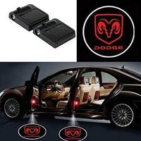 Projecteurs LED Porte Dodge Sans Fil 2x Logo Charger - vue de face - Becquet Voiture