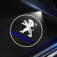 Projecteurs LED Porte Logo Peugeot GT R - vue de trois-quarts - Becquet Voiture