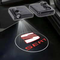 Projecteurs LED Porte Logo Seat FR Damier - vue de profil - Becquet Voiture