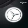 Projecteurs LED Porte Mercedes Logo HD Kit 2 - vue arrière 2 - Becquet Voiture