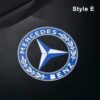 Projecteurs LED Porte Mercedes Logo HD Kit 2 - vue de face 2 - Becquet Voiture