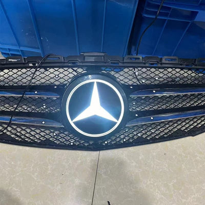 Projecteurs LED Porte Mercedes Logo HD Kit 2 - vue de profil - Becquet Voiture