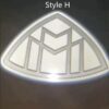 Projecteurs LED Porte Mercedes Logo HD Kit 2 - vue de trois-quarts 2 - Becquet Voiture