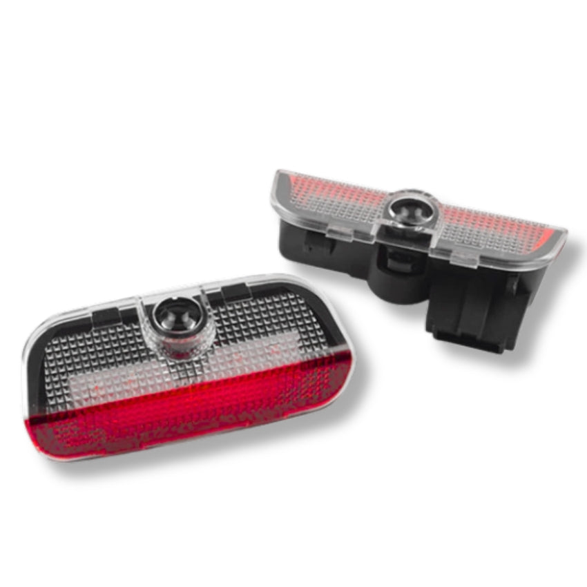 Projecteurs LED Porte Porsche Logo Cayenne - vue de face - Becquet Voiture