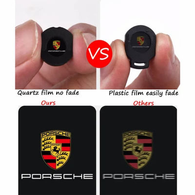 Projecteurs LED Portières Porsche Logo HD, Installation Plug-and-Play - vue de profil - Becquet Voiture