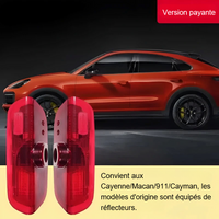 Projecteurs LED Portières Porsche Logo HD, Installation Plug-and-Play - vue rapprochée - Becquet Voiture
