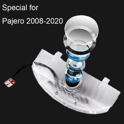 Projecteurs Lumières Portière Mitsubishi LED CREE Kit 2 - vue de profil - Becquet Voiture