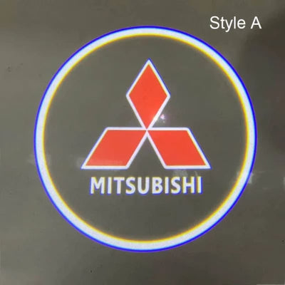 Projecteurs Lumières Portière Mitsubishi LED CREE Kit 2 - vue de trois-quarts - Becquet Voiture